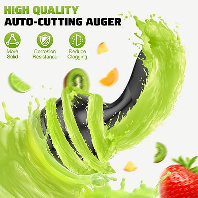 Cold Press Juicer, 5.8" Wide Feed Chute Juice Extractor Machine with 400W, High Juice Yield