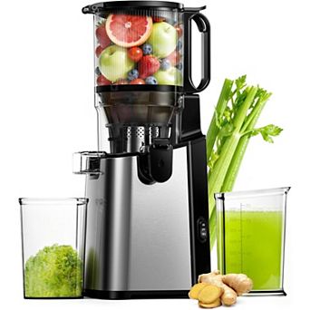 5.8" Wide Feed Chute Cold Press Juicer for Whole Vegetables & Fruits