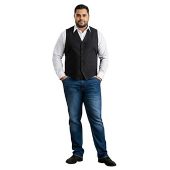 Men's Big & Tall Tailored-Fit Suits Separates Vest