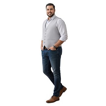 Men's Big & Tall Tailored-Fit Suits Separates Vest