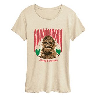 Women's Star Wars Chewbacca Merry Christmas Graphic Tee