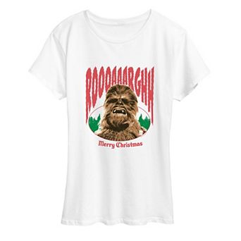 Women's Star Wars Chewbacca Merry Christmas Graphic Tee