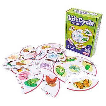 Junior Learning 5 pc Life Cycle Science Learning Puzzles