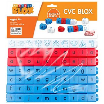 Junior Learning CVC Blox 70 Color-Coded Blocks Build & Learn Set