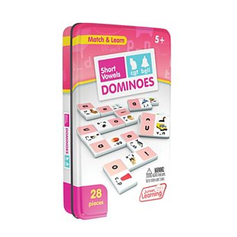 Junior Learning Short Vowels Dominoes 28 pc Educational Game