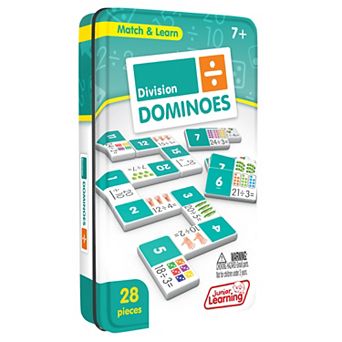 Junior Learning 28 pc Division Dominoes Math Game
