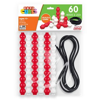Junior Learning 60 Bead Cubes & Laces Educational Math Learning Toy