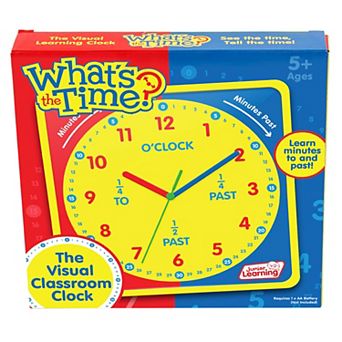 Junior Learning What's The Time Visual Learning Clock Educational Toy Battery Powered
