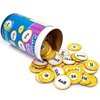 Junior Learning Multiplication Snacks Double-Sided Cards Hands-On Math Equations Game