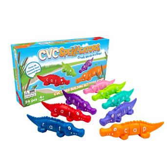 Junior Learning CVC Spelligators 24 pc Word Building Set