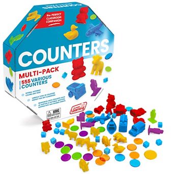 Junior Learning 555 pc Counters Multi-Pack Various Shapes & Styles