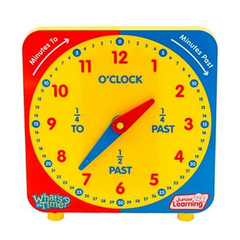Junior Learning What's the Time Geared Clock Educational Toy Battery Free