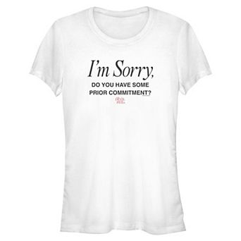 Juniors' The Devil Wears Prada Do You Have Some Prior Commitment Graphic Tee