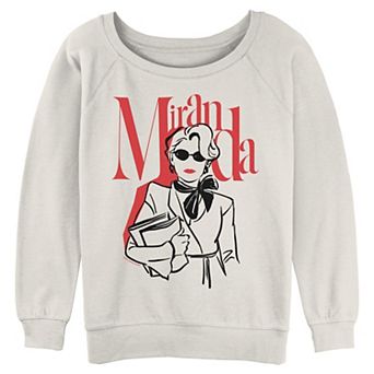 Juniors' The Devil Wears Prada Miranda Priestly Sketch Graphic Pullover