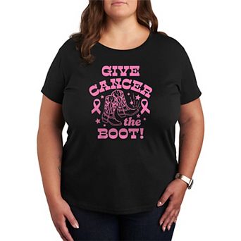 Plus Size Give Cancer the Boot! Graphic Tee