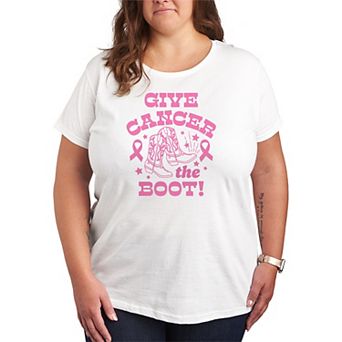 Plus Size Give Cancer the Boot! Graphic Tee