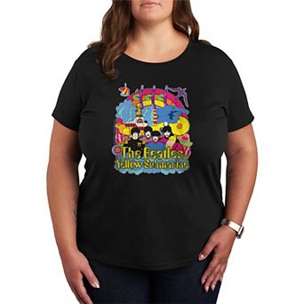 Plus Size The Beatles Vintage Distressed Graphic Tee