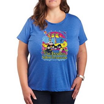 Plus Size The Beatles Vintage Distressed Graphic Tee