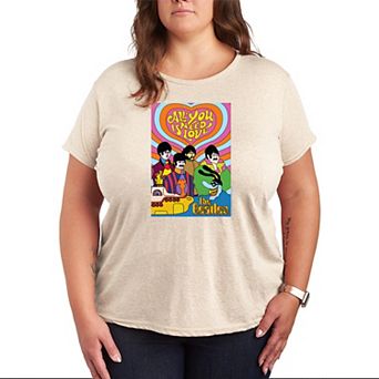 Plus Size The Beatles All You Need Is Love Graphic Tee