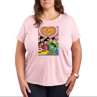 Plus Size The Beatles All You Need Is Love Graphic Tee