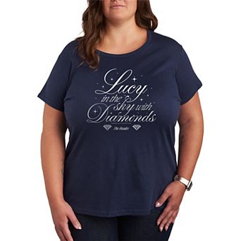 Plus Size The Beatles Lucy In The Sky With Diamonds Graphic Tee