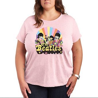 Plus Size The Beatles Retro Graphic Tee