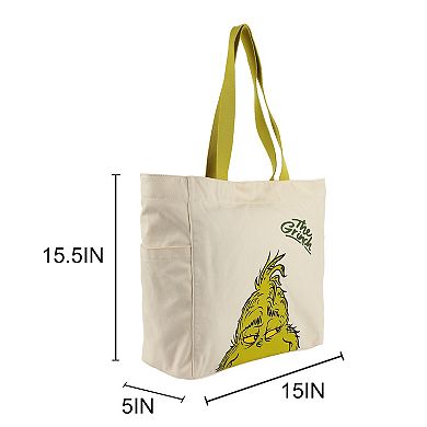 The Grinch 15.5-inch Canvas Tote Bag