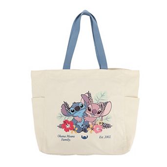 Disney’s Lilo & Stitch Ohana Means Family 15.5-inch Canvas Tote Bag