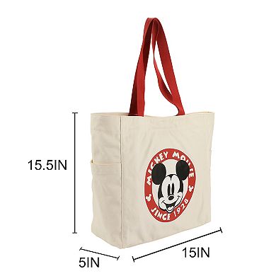 Disney’s Mickey Mouse Classic Since 1928 15.5-inch Canvas Tote Bag