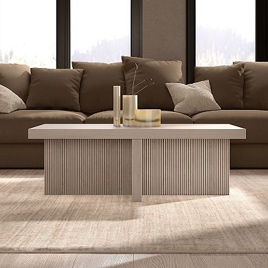 Finley & Sloane 44-inch Fluted Rectangular Coffee Table