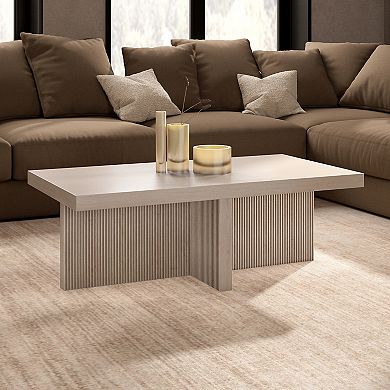 Finley & Sloane 44-inch Fluted Rectangular Coffee Table