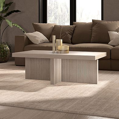 Finley & Sloane 44-inch Fluted Rectangular Coffee Table