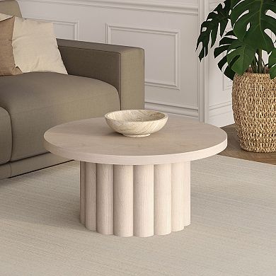 Finley & Sloane Olie 32-inch Round Fluted Coffee Table
