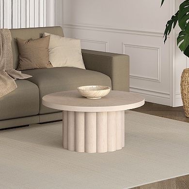 Finley & Sloane Olie 32-inch Round Fluted Coffee Table