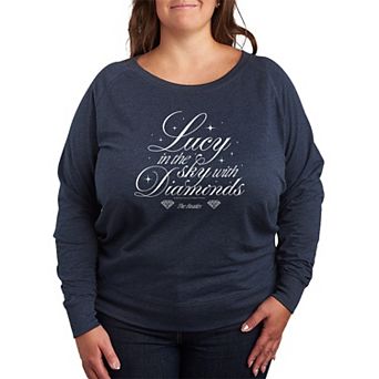 Plus Size The Beatles Lucy In The Sky With Diamonds French Terry Long Sleeve Tee