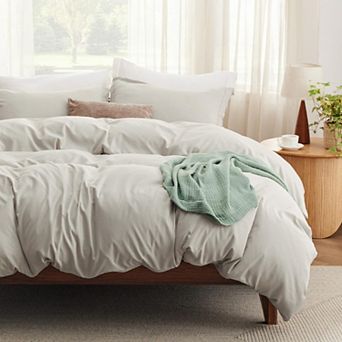 Bedsure Prewashed Cotton-Like Extra Soft 4 pc Duvet Cover Set with Sheets