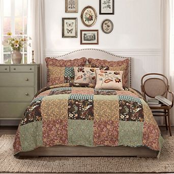 Greenland Home Fashions Hazel Patchwork Quilt Set