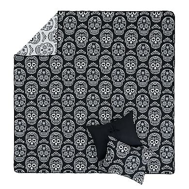 Greenland Home Fashions Sugar Skull Coverlet Set