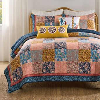 Greenland Home Fashions Tangier Patchwork Quilt Set