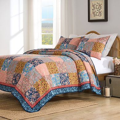 Greenland Home Fashions Tangier Patchwork Quilt Set