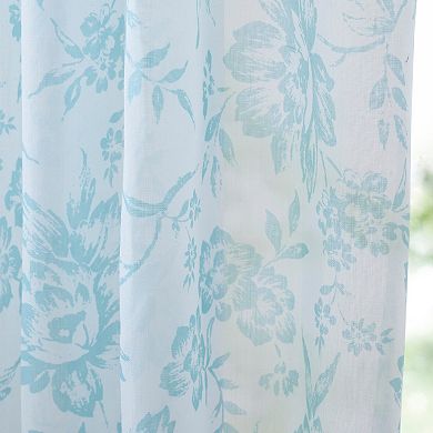 Martha Stewart Etched Floral 2-Piece Window Curtain Panel Set