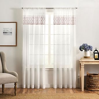 Martha Stewart Fairford 2 pc Light-Filtering Window Curtain Panel Set