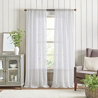 Martha Stewart Canterbury Lace 2 pc Window Curtain Panel Set