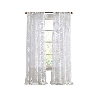 Martha Stewart Canterbury Lace 2-Piece Window Curtain Panel Set