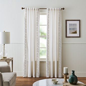 Martha Stewart Plume 2 pc Window Curtain Panel Set
