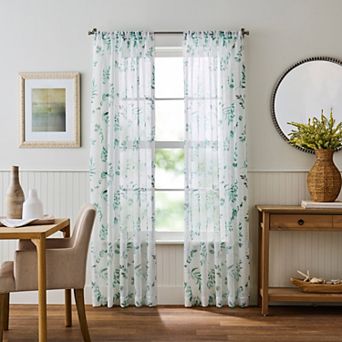 Martha Stewart Maddison 2 pc Light-Filtering Window Curtain Panel Set