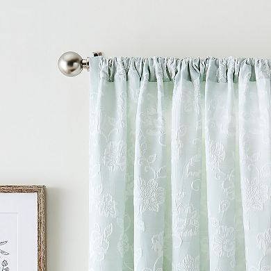 Martha Stewart Raina Matelasse 2-Piece Window Curtain Panel Set