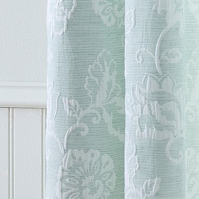 Martha Stewart Raina Matelasse 2-Piece Window Curtain Panel Set