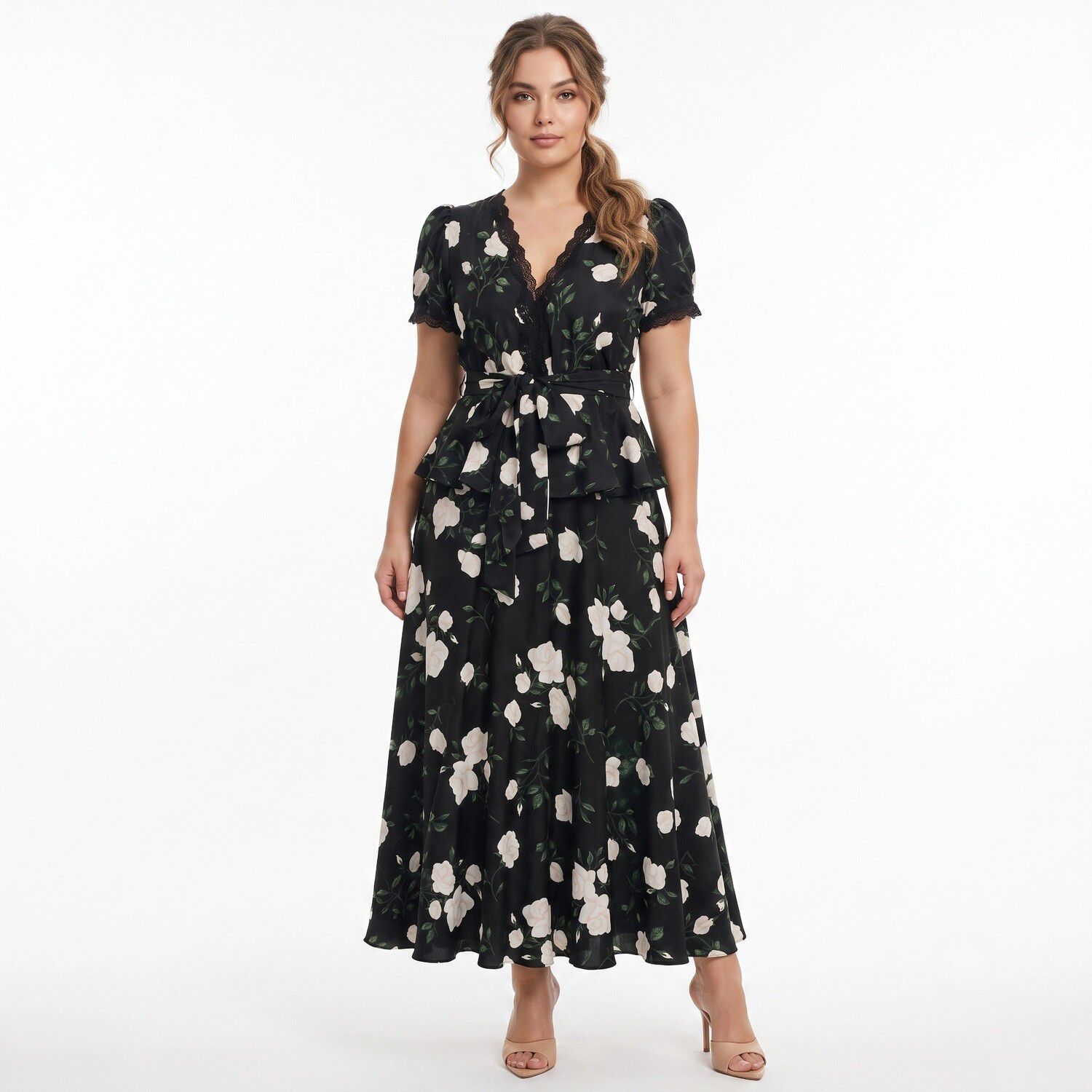 Женские платья Plus Size Taylor Floral with Delicate Lace Trim — фото 1