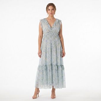 Plus Size Taylor V-Neck Smocked Waist Tiered Maxi Dress